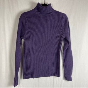 ☃️3 for $23☃️ Sonoma Ribbed Purple Heathered L/S Turtleneck